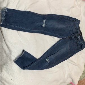 Dark blue distressed jeans 👖